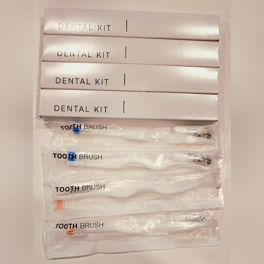Lot Of 8 Dental Kits For Travel From Japan Hotels, Toothbrush & Toothpaste NEW